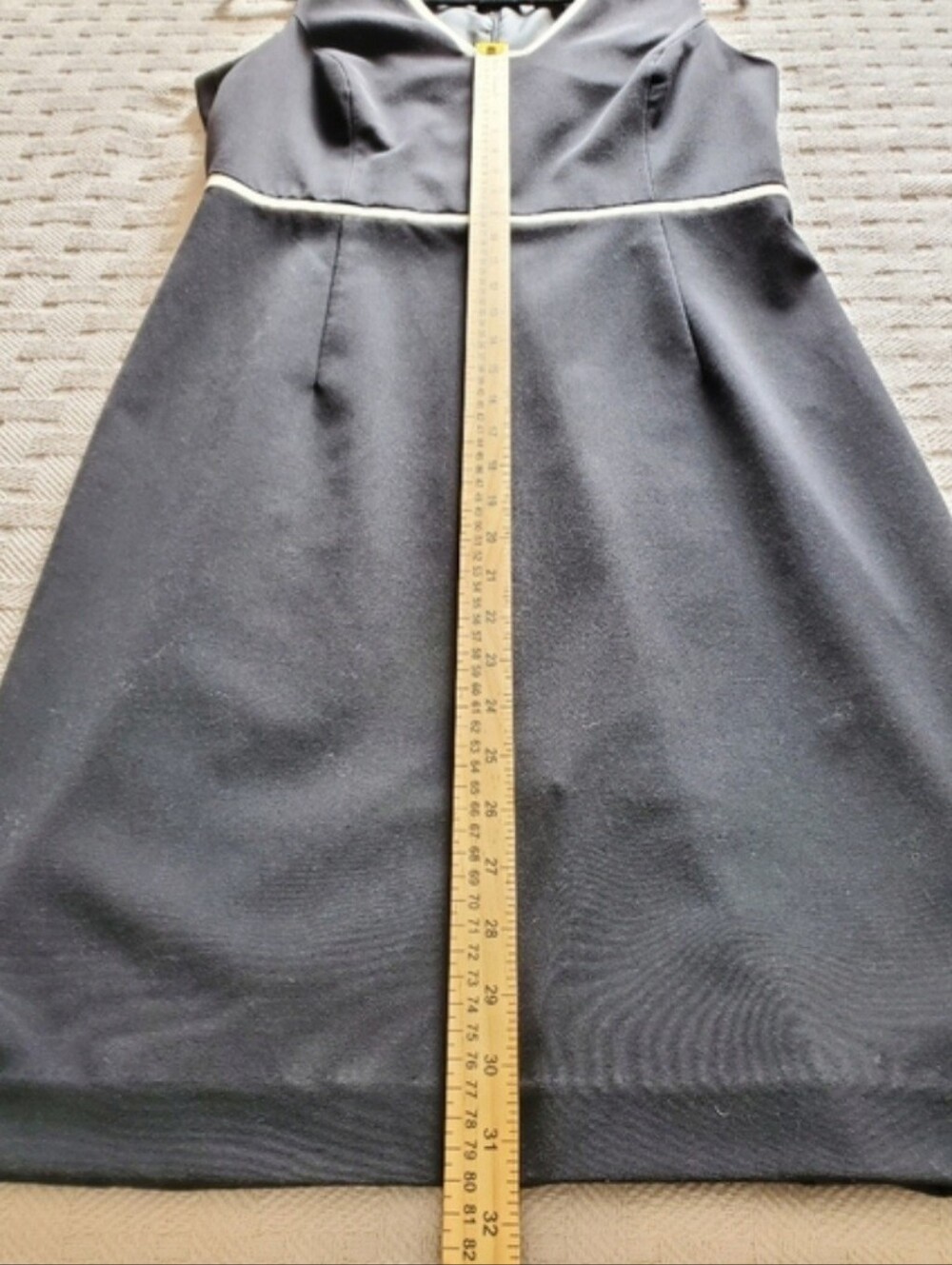 Anne Klein Sheath Dress Vintage-Style Black Lined White Trim Classic Medium - Picture 6 of 10